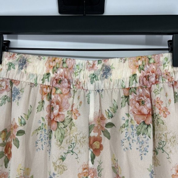 Zara Skirt Floral Print Ruffle Mini Pull On Elastic Blogger Fave - Picture 11 of 12